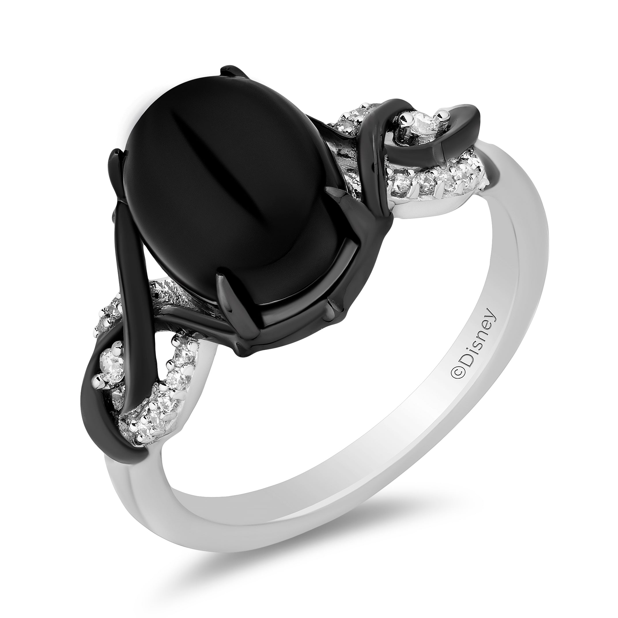 Enchanted Disney Fine Jewelry Black Rhodium Over Sterling Silver with