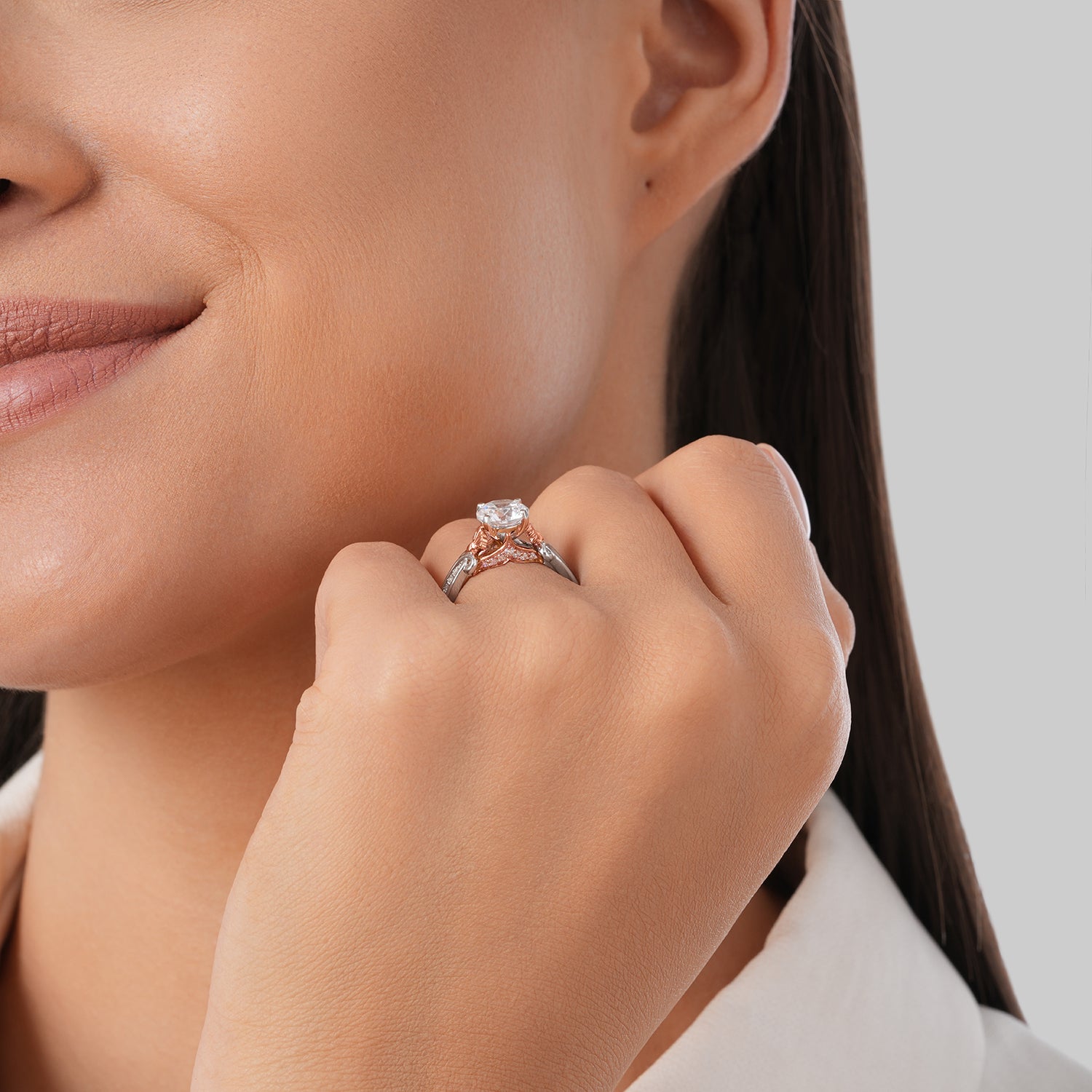 Enchanted Star Lab Grown Diamond 14K Gold Ariel Mermaid Engagement Ring