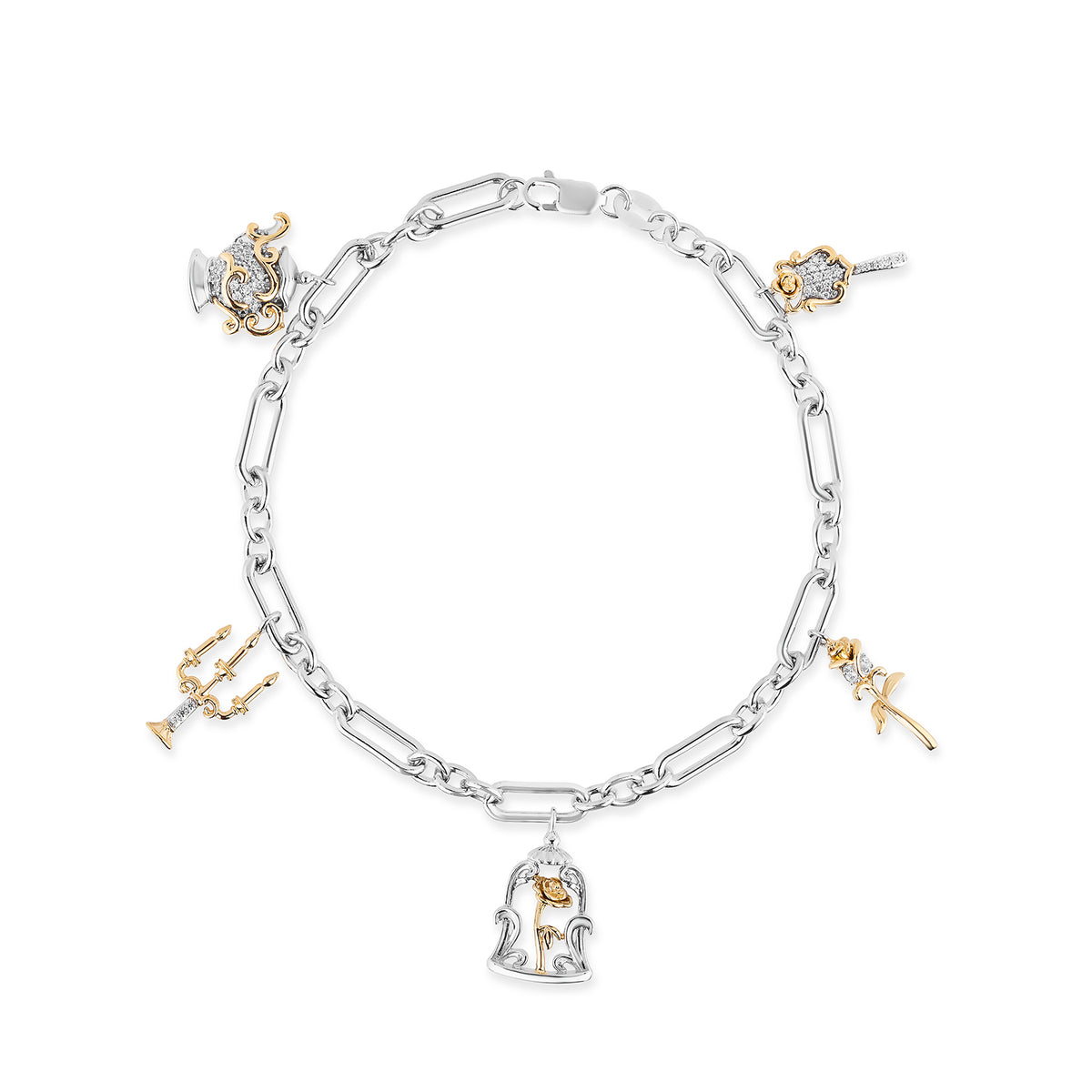 Amazon.com: Disney Mickey Mouse Rainbow Charm Adjustable Bracelet One Size  Multi: Clothing, Shoes & Jewelry