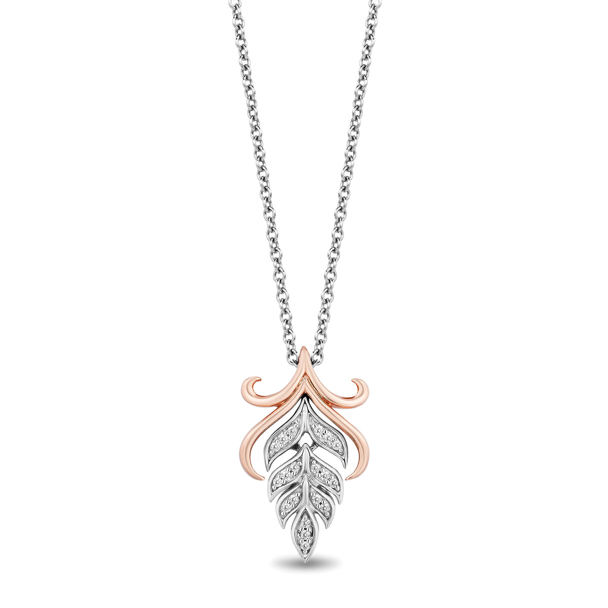 Disney Aurora Inspired Diamond Pendant Necklace