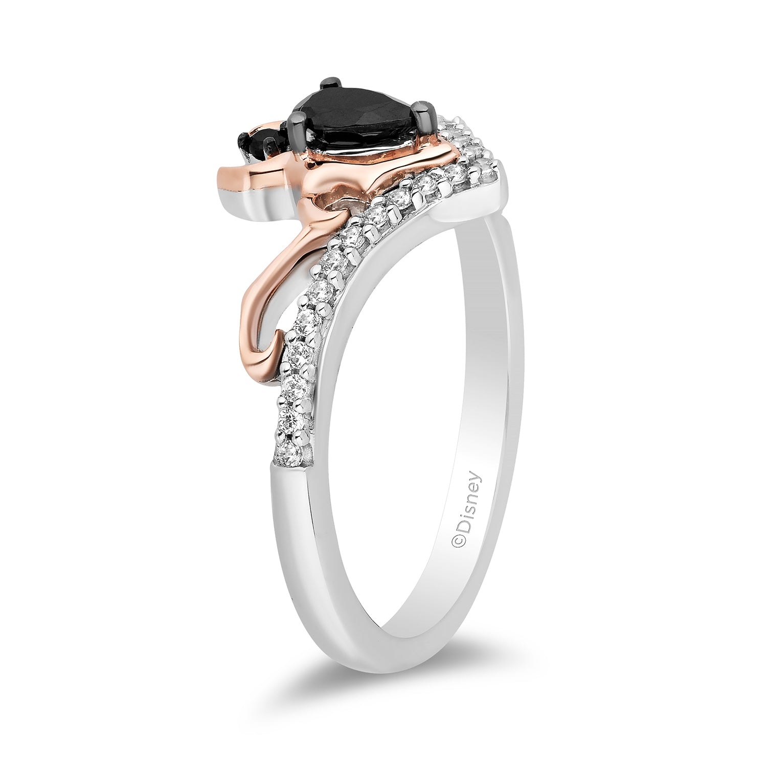 Disney Maleficent Inspired Diamond Ring 10K Rose Gold 1/6 CTTW