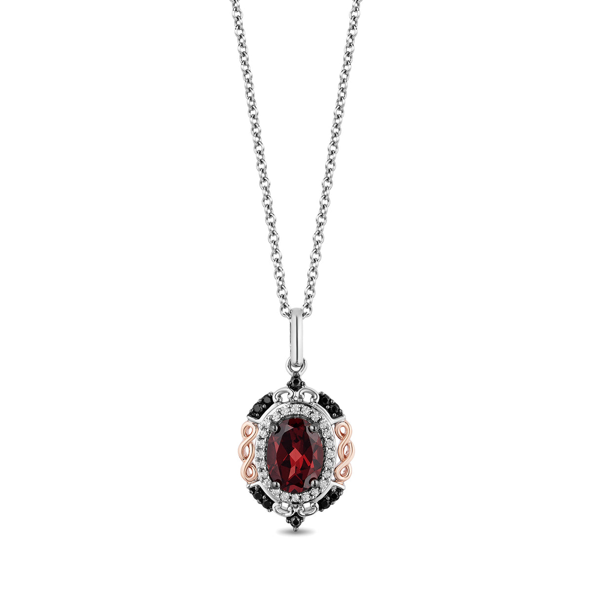 2024 10k Garnet/Diamonds Necklace