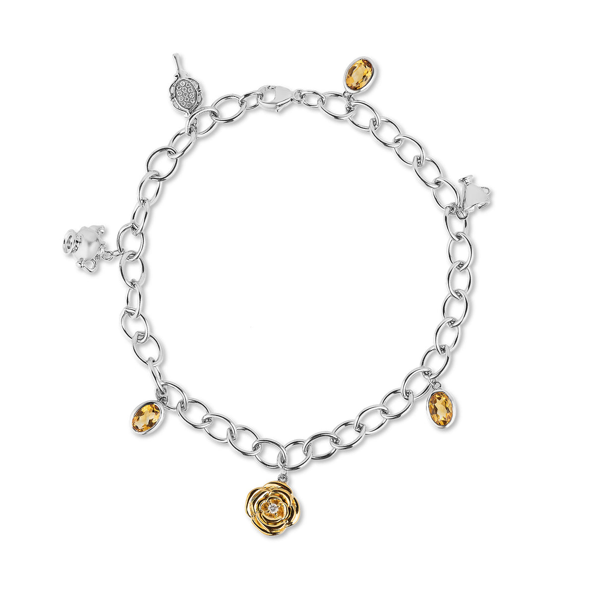 Diamond Star Bracelet, Star Diamond Bracelet, 14K Yellow Gold Star Charm  Bracelet - Etsy