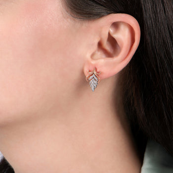 販売公式 Pandora Majestic Feathers Stud Earrings - Sterling Silver ...