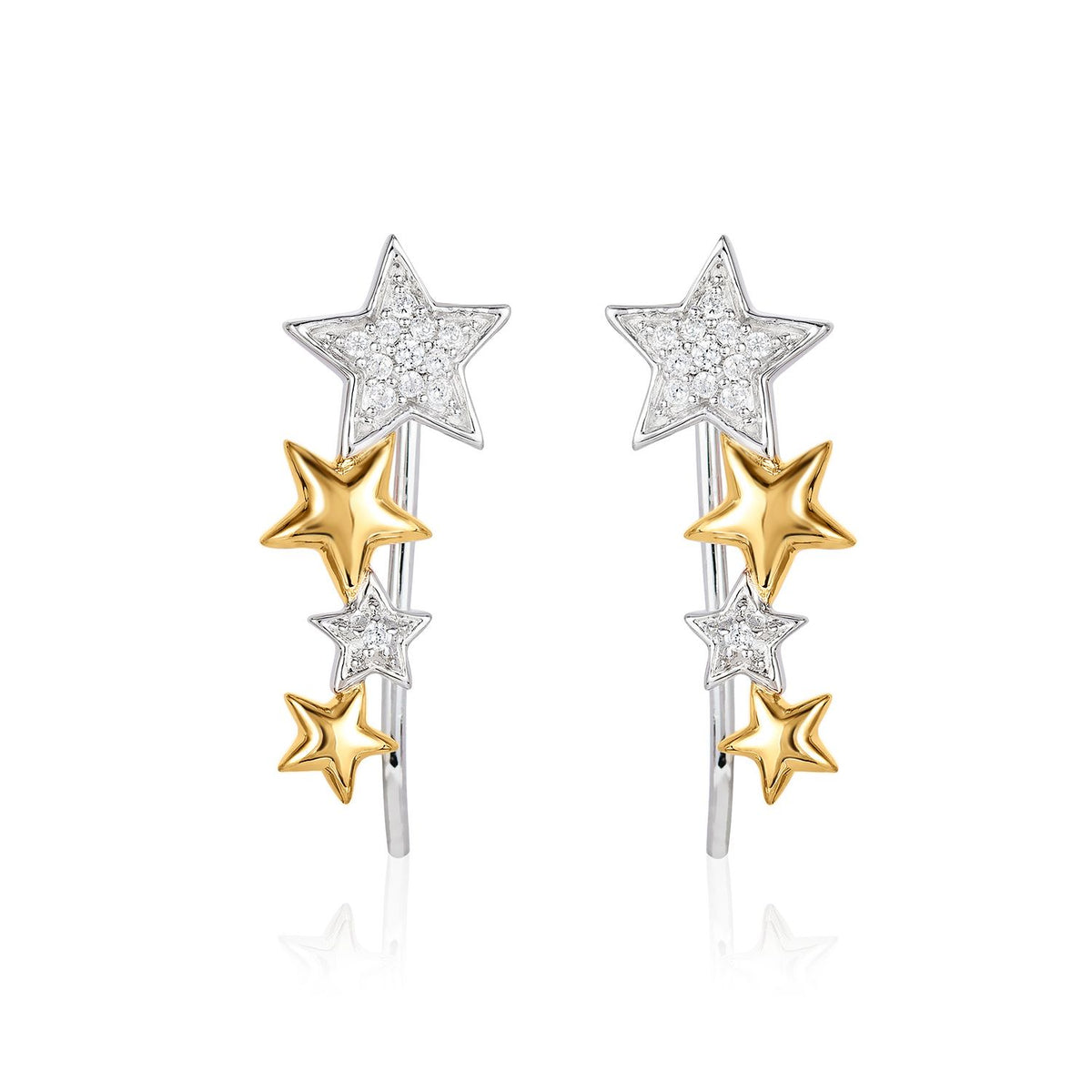 Diamond Star Stud Earrings I 64Facets Fine Jewelry – 64Facets-India