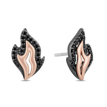 Modish Floral Diamond Stud Earrings