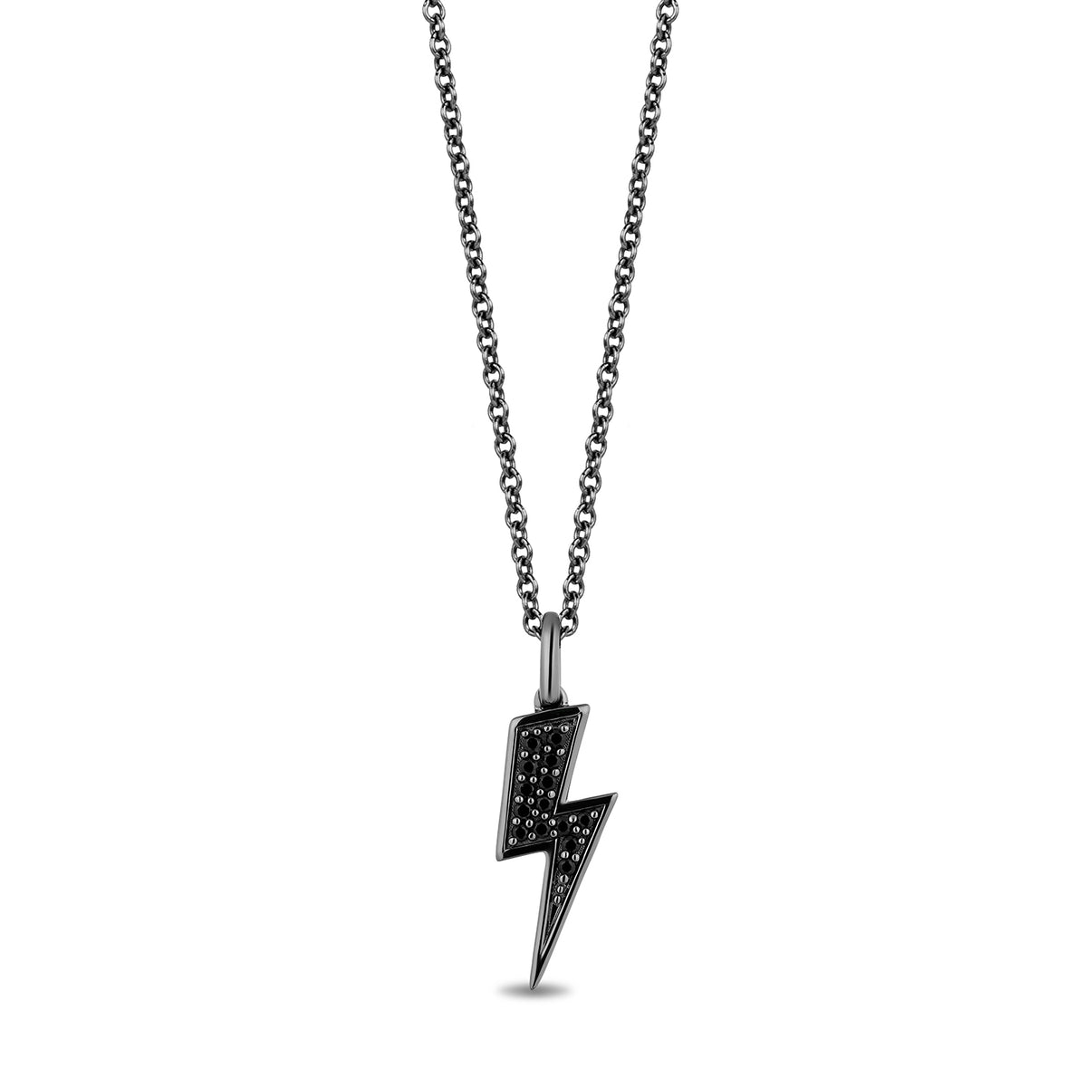 Buy Lightning Bolt Necklace, Sterling Silver Personalized Gift Jewelry,  Sterling Silver Curb Chain and Pendant Online in India - Etsy