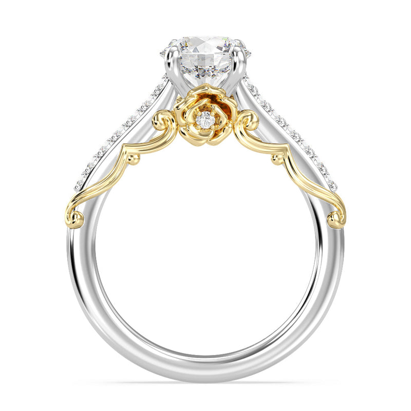 Enchanted Star Lab Grown Diamond 14K Gold Belle Rose Engagement Ring ...