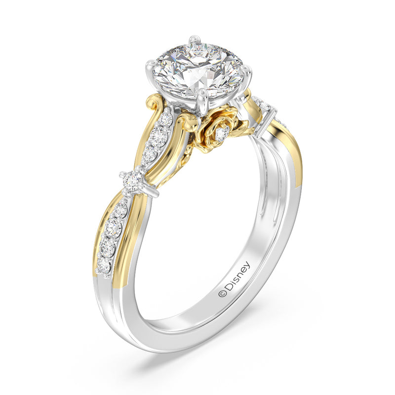 Enchanted Star Lab Grown Diamond 14K Gold Belle Ballroom Engagement Ri ...