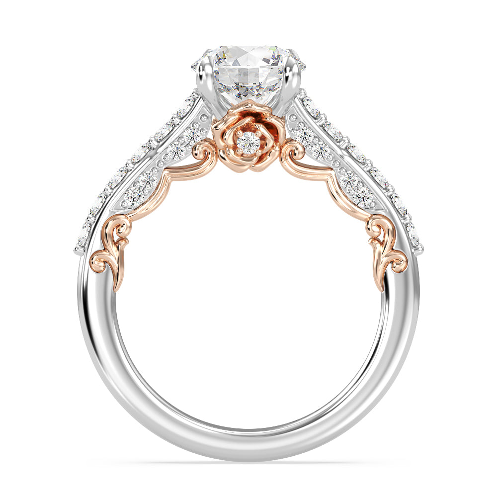 Enchanted Star Lab Grown Diamond 14K Gold Belle Rose Engagement Ring ...