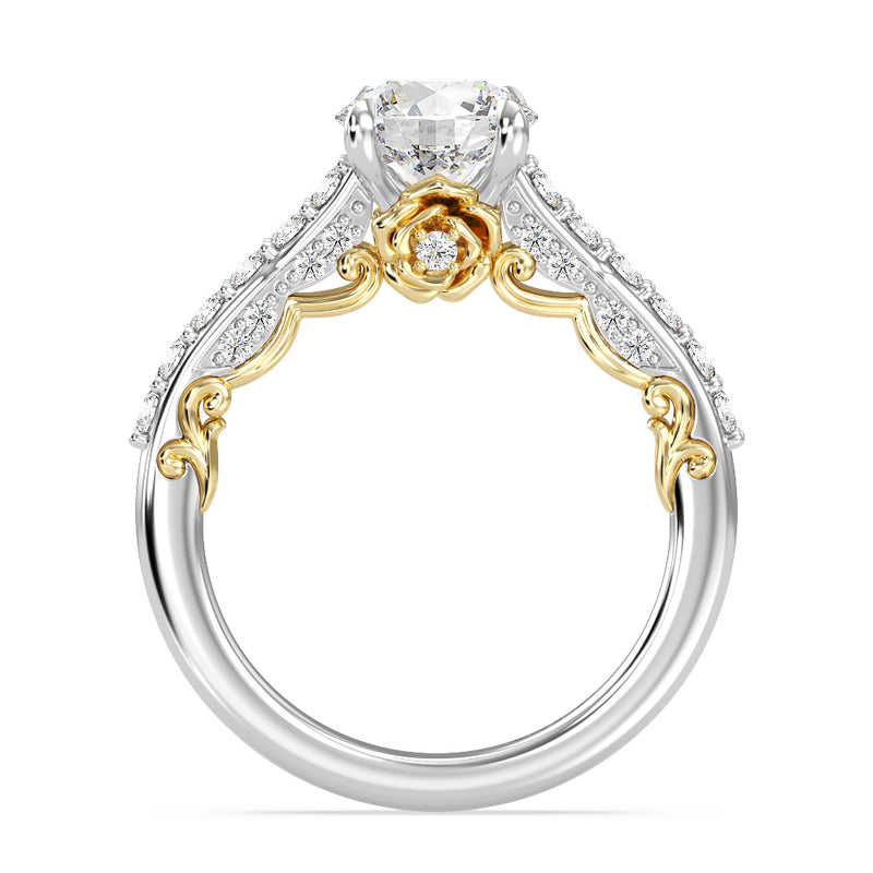 Enchanted Star Lab Grown Diamond 14K Gold Belle Rose Engagement Ring ...