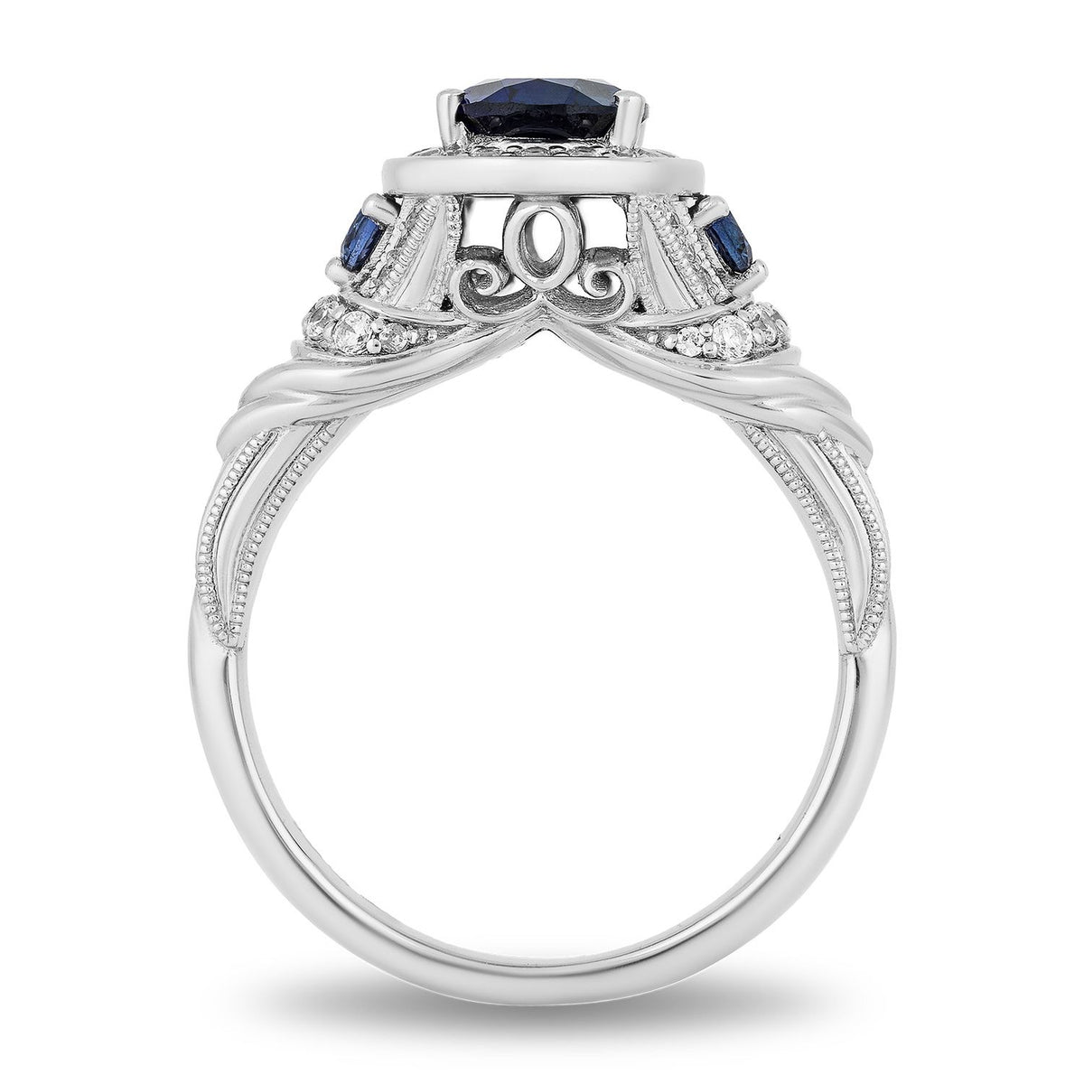 Disney Cinderella Inspired Diamond Engagement Ring in 10K White Gold 1/ ...