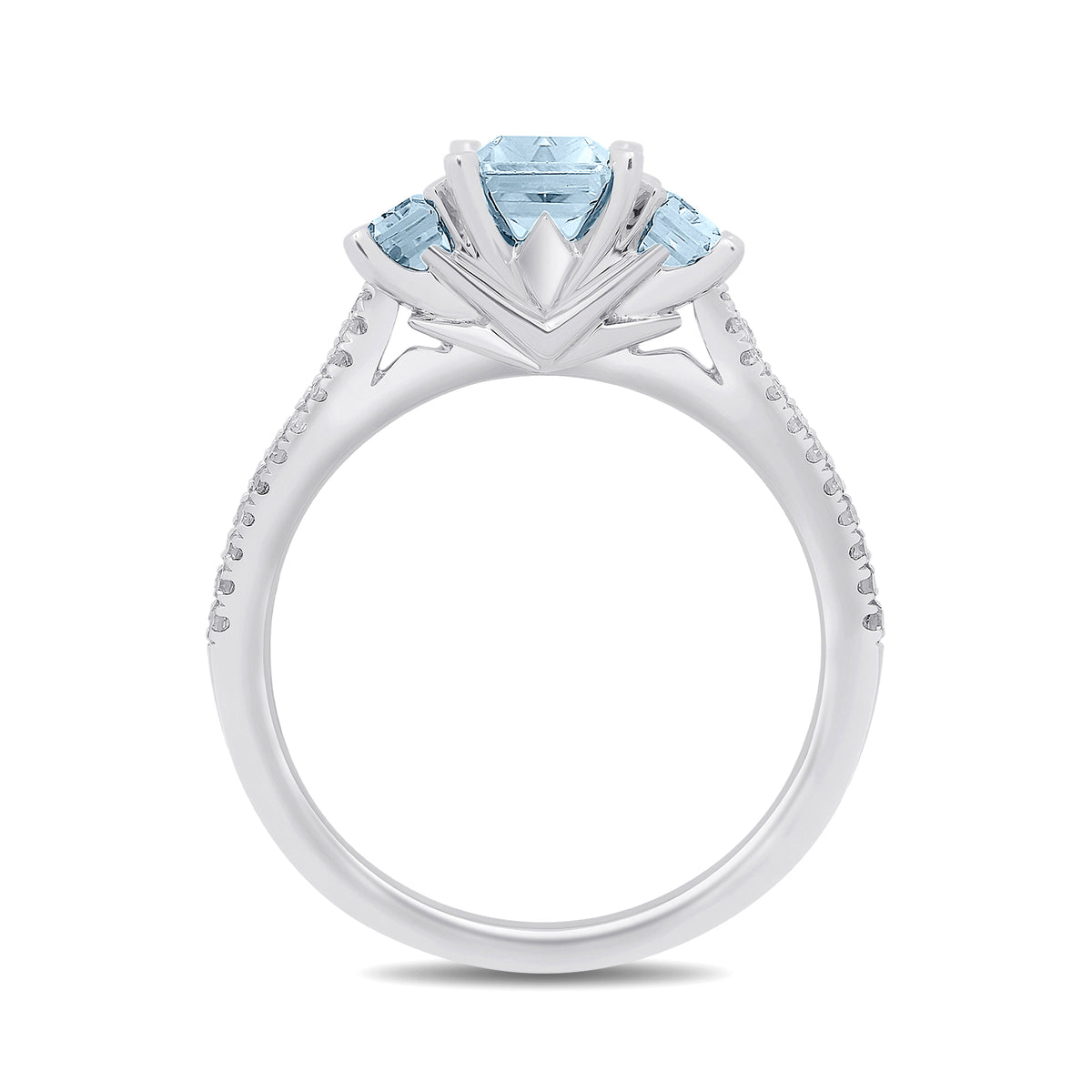 Disney Elsa Inspired Diamond and Sky Blue Topaz Ring in Sterling