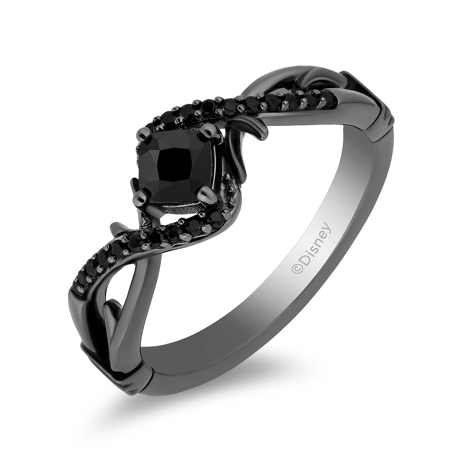 Disney Maleficent Inspired Diamond Ring Black Rhodium 1/10 CTTW | Enchanted  Disney Fine Jewelry