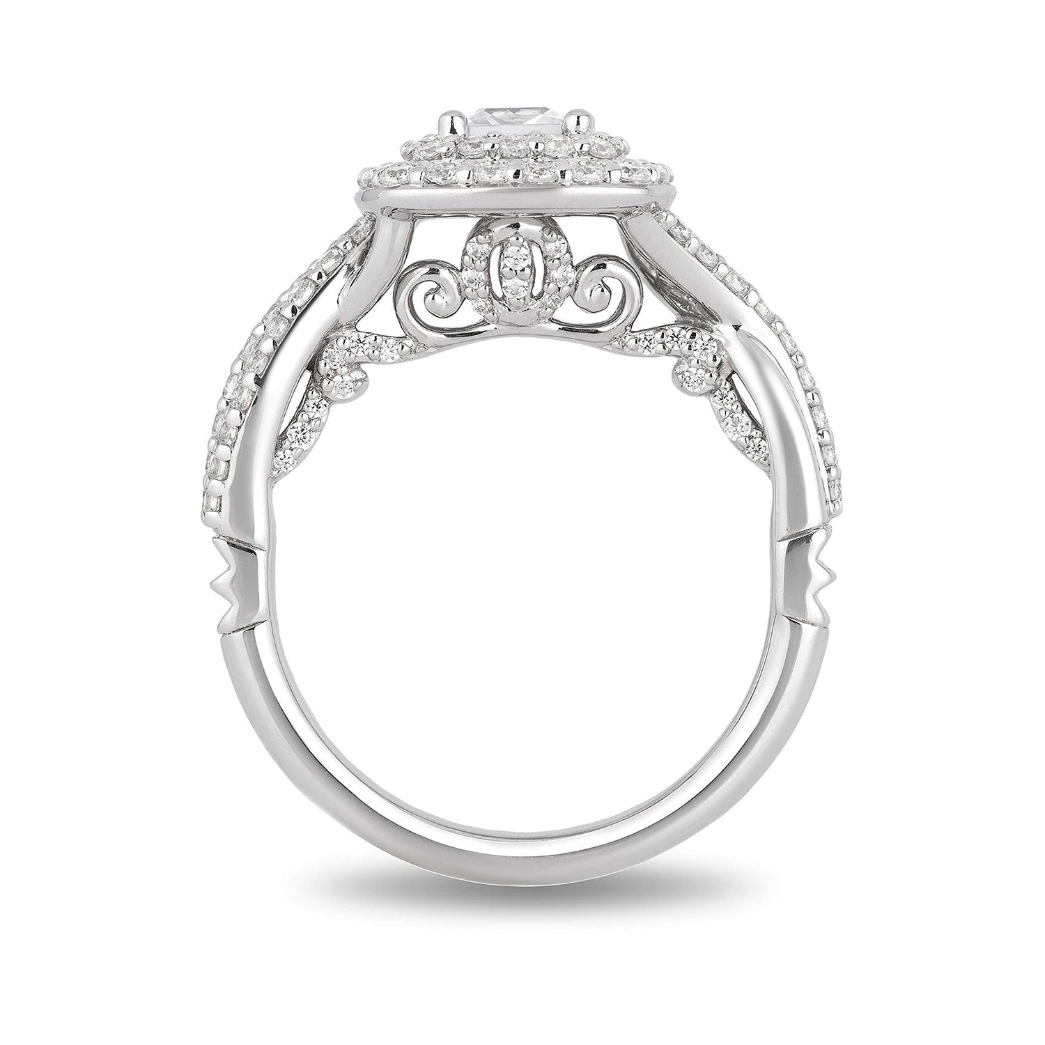 Disney Cinderella Inspired Diamond Carriage Engagement Ring in 14K ...