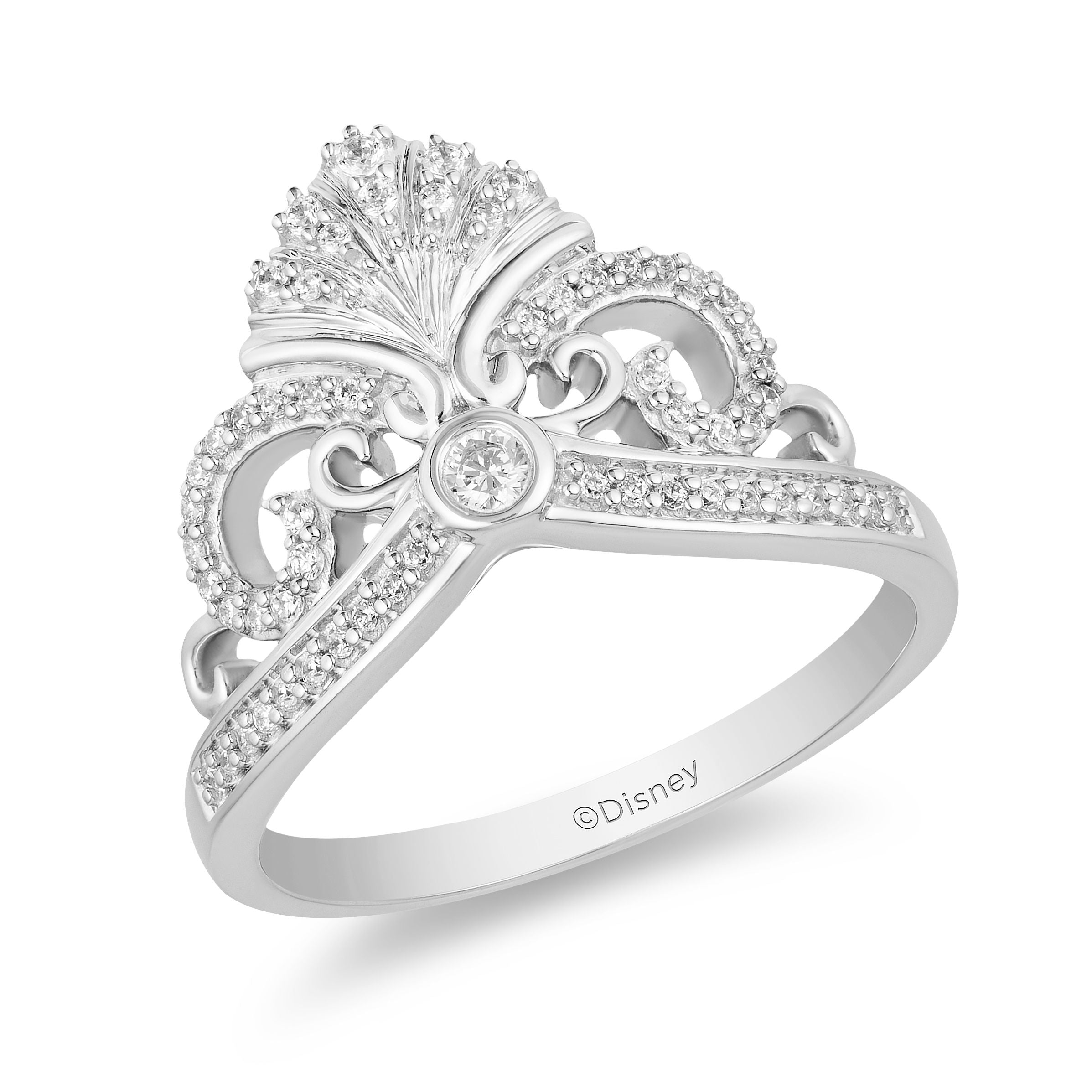 Disney Ariel Inspired Shell Diamond Earring 14K Rose Gold | Enchanted Disney Fine Jewelry